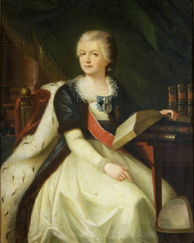 Парадный портрет Воронцовой-Дашковой. Неизвестный художник, 1790-е годы.